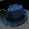 Unisex Straw Fedora Sun Hat Panama Trilby Crushable Mens Lady Foldable Travel