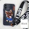 New iphone X Case Embroidery Cute Mobile Phone Case Cartoon Animal Phone Case