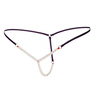 Sexy Fun Lingerie Beaded Pearl Massage T pants Underwear Crotchless Panties Thongs Briefs Y String For Women Clothing Bikini