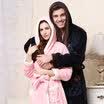Antarctic pajamas home service thicker flannel long sleeves bathrobes couples pajamas men&women fall&winter hit color can be worn with hat night gown N675X21022-3 female pink M