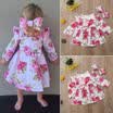 Kid Baby Girl Long Sleeve Floral Tutu Dress Party Pageant Wedding Princess