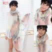 Women Boho Floral Long Scarf Neck Wrap Lady Beach Shawl Large Soft Stole Scarves