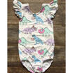 AU Infant Summer Baby Girls Dinosaur Romper Jumpsuit Clothes Bodysuit Sunsuit