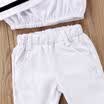 Fashion Toddler Kids Girls Off Shoulder Tops Flared Pants Outfits Set Clothes