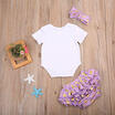 Worth the wait Suit Newborn Baby Girl Romper Shorts 3pcs Outfits Clothes Set UK