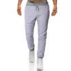 HOT Mens Track Pants Slim Cuff Trousers Sport Tracksuit Casual Plain Black Grey