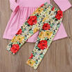 Toddler Kids Baby Girls Outfits Clothes T-shirt Tops DressLong Pants 2PCS Set
