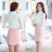 UK Fashion Women Blouse Casual Lace Chiffon Shirt Long Sleeve T-shirt Slim Tops