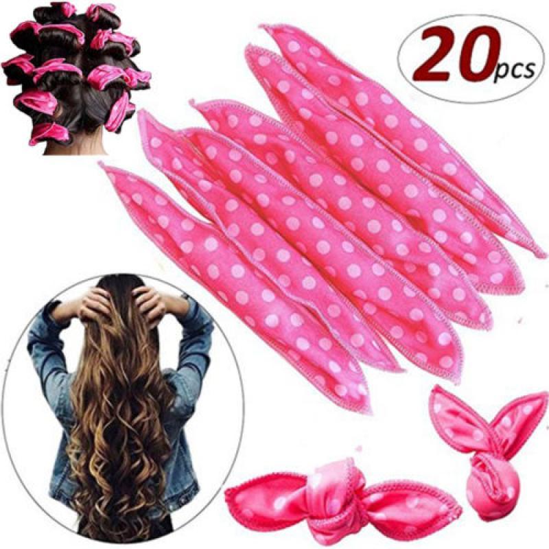 20Pc Magic Flexible Hair Headdress Foam Twist Flex Curlers Rollers DIY Hair Tool