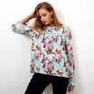 Women Floral Crew Neck Long Sleeve Casual Top T Shirt Blouse Elegant Ladies Tops