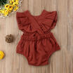 Newborn Infant Baby Girl 0-12M Romper Jumpsuit Beach Wear Flying Sleeves