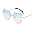 New Arrival Love Heart Sunglasses for Women Fashion Rimless Sun Glasses for travel Cute Sexy Candy Colors Ladies Eyewear UV400