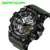 SANDA Men Military Watch Fashion Men Sport Dual Display Waterproof Smart Watch