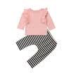 2pcs Newborn Toddler Infant Baby Boy Girl Clothes T-shirt TopsPants Outfits Set