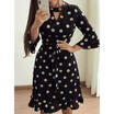 UK New Women Bodycon Long Sleeve Short Mini Floral Party Cocktail Casual Dress