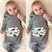 AU Newborn Kid Baby Boy Hooded Dinosaur Clothes Jumpsuit Romper Playsuit Outfits