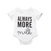 US Stock Baby Romper Mon&Baby Short Sleeve T-shirt Bodysuit Romper Matching Set