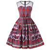 Christmas Santa Claus Sheer Swing Dress