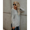 US STOCK Women Sexy Long Sleeve Twisted Open Back Loose Tops Casual Shirt Blouse
