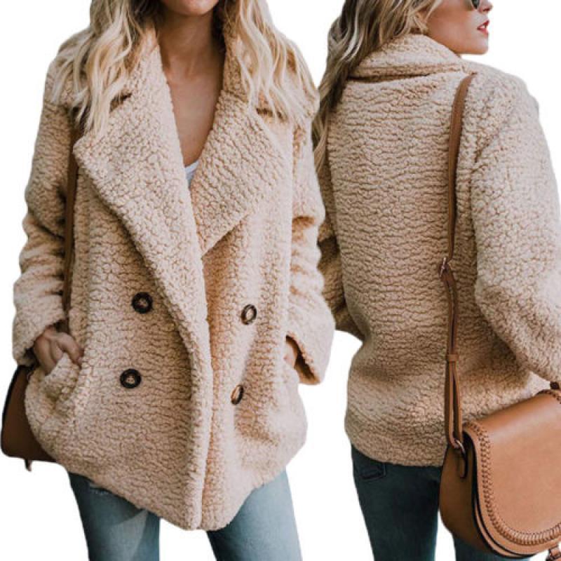 Womens Warm Winter Thicken Fleece Fur Coat Hooded Parka Overcoat JacketOutwear