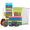 Jingdong Supermarket Yunlei combination of five sets of kitchen clean sets of pots brush soft vegetables melon cloth cloth cloth wipes wire ball sponge rub