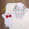 New Kids Baby Girl Boy Deer Snowflake Coat Romper XMAS 2pcs Outfit Set UK Stock