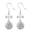 Cubic Zirconia Hanging Earrings Female Popular Bowknot Party Lady Drop Earrings For Women Gift Accessories WHE80