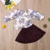 UK Toddler Kids Baby Girl Floral Ruffle Tops Blouse Dress Skirts Outfits Clothes