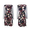 Women Floral Print Long Sleeve Boho Dress Ladies Evening Party Long Maxi Dresses