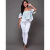New Fashion Women Summer Cotton Blouse Off Shoulder Loose Casual T Shirt Tops
