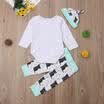 AU Newborn Infant Baby Little Boy Romper Bodysuit Pants Hat Outfits Set Clothes