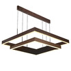 Baycheer HL487479 Dark Brown Linear Island Aluminum 1 Tier White Light LED Square LED Chandelier in Acrylic Shade