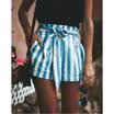 Women Girl Sports Shorts Fitness Short Pants Workout Beach Casual Stripe shorts