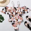 Family Matching Swimwear Mother Daughter Women Kids Floral One piece Bikini