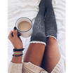 Cotton Soft Long Socks Winter Warm Women Knit Crochet Socks Thigh-High Leggings