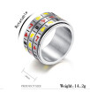 Fruit slot machine can rotate Titanium steel ring game ring ornaments
