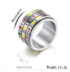 Fruit slot machine can rotate Titanium steel ring game ring ornaments