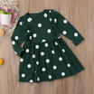 Toddler Baby Girl Dress Long Sleeve Polka Dot Party Pageant Tutu Dress Clothes