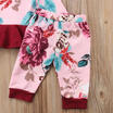 Casual Toddler Baby Kids Girls Floral Hooded Dress Tops Pants Outfits Set 6M-4Y