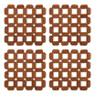 Jia Chi bamboo wood mats insulation mats hot pad mats 4 loaded JC-DT1883