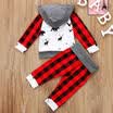 Baby Boys Grils Christmas Hooded Tops Romper Pants Infant Outfits Set Tracksuit