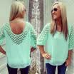 Fashion Women Ladies Summer Loose Casual Cotton Short Sleeve Shirt Tops Blouse