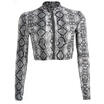 Womens Serpentine Top Bodycon Bodysuit Ladies Casual Zipper Blouse T Shirt Sexy