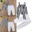 Toddler Kids Baby Girl Tops Big bow Stripe Pants Outfits Clothes 2PCS Set