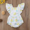 USA Newborn Baby Girl Fruits Romper Jumpsuit Bodysuit Fly Sleeve Clothes Outfit