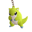 Pocket Monsters 3D Pokemon Cartoon PVC Keychain Rubber Figure Keyring Ornament Mini Pendant Pikachu Toy Accessories