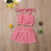 2PCS Toddler Kids Baby Girls Summer Clothes T-shirt TopsShort Skirts Outfits UK