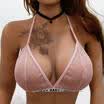 Women Sexy Bandage Lingerie G-String Letter Bra Corset Push Up Top Underwear Set