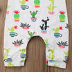 Newborn Kids Baby Boys Girls Cactus Romper Bodysuit Jumpsuit Outfits Clothes Set