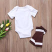Infant Baby Boy Girls Cotton Romper Bodysuit Outfits Clothes Leg Warmers Set